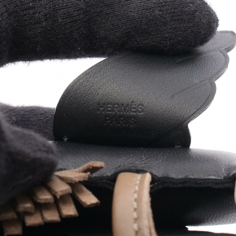 愛馬仕 Rodeo Pegasus PM 包飾,米洛羊羔皮,Swift 黑色灰色,二手。-2