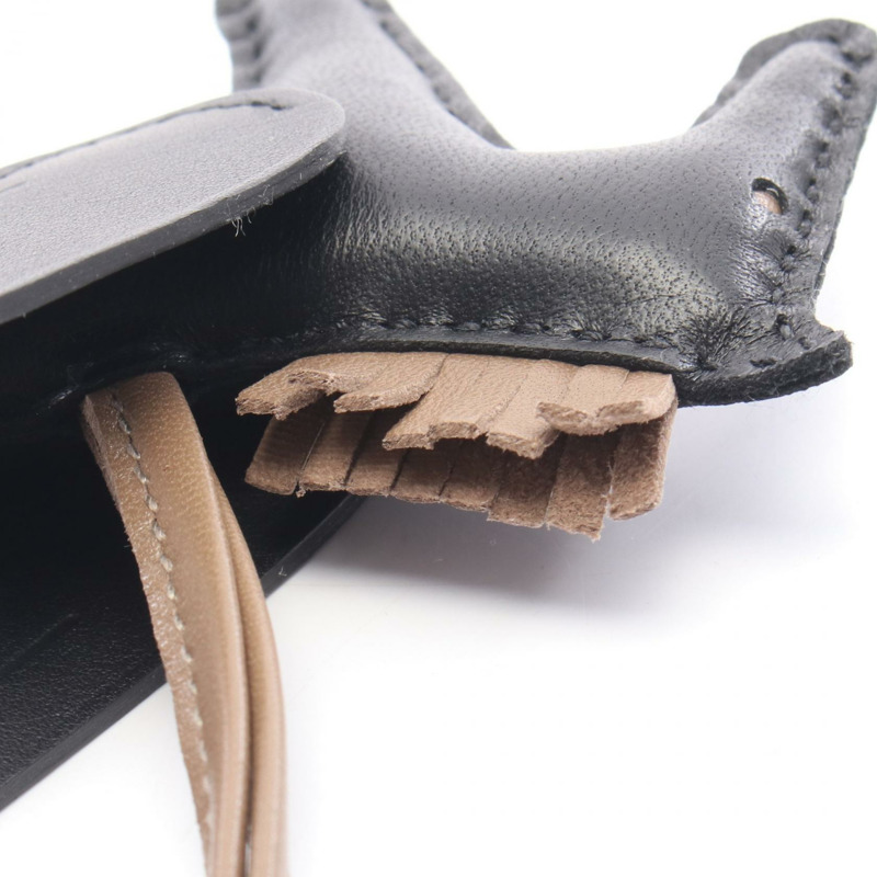 愛馬仕 Rodeo Pegasus PM 包飾,米洛羊羔皮,Swift 黑色灰色,二手。-4