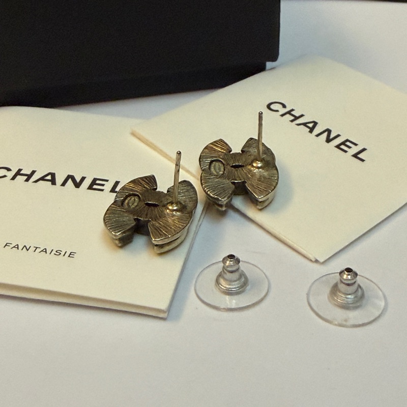 Chanel 紅琺瑯耳環-9