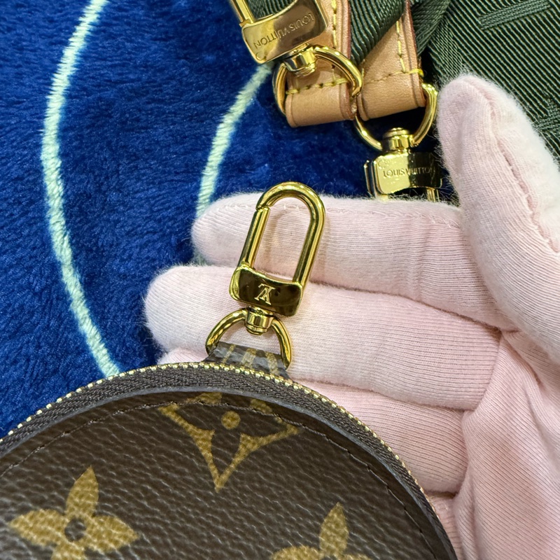 LV 五合一 麻將包 綠背帶三合一 斜背包-23