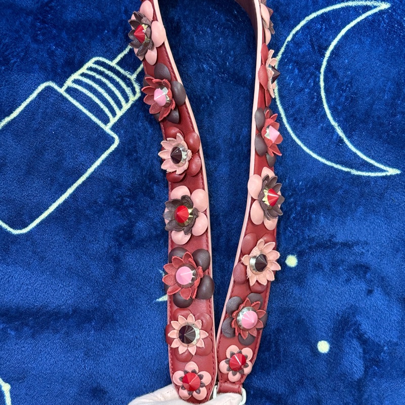 Fendi 肩背帶 斜背帶 銀扣-1