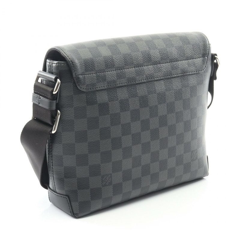 路易威登 District PM NV2 單肩包 N40349 Damier Graphite 黑色 二手 LV-1