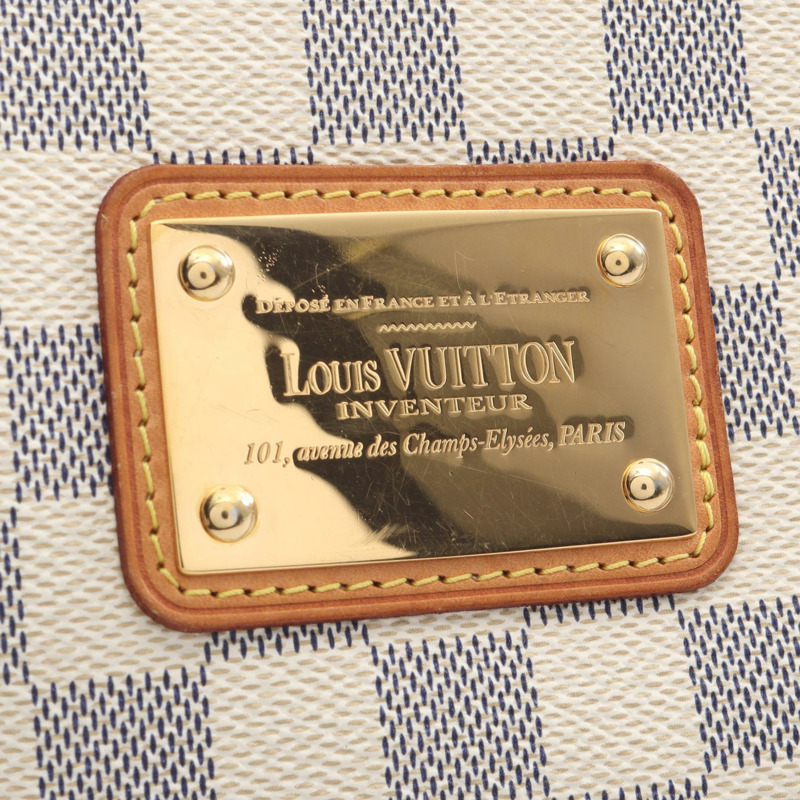 路易威登 Eva 斜挎單肩包 N55214 Damier Azur 白色皮革 LV-12