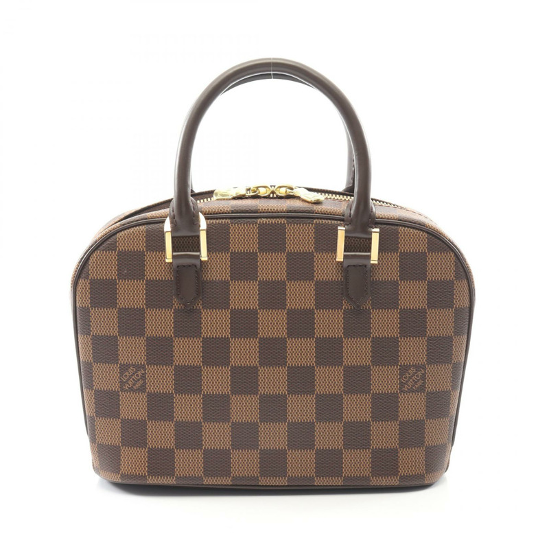 路易威登 Sarria 迷你手袋 N51286 Damier 帆布皮革 Ebene 二手女式-0