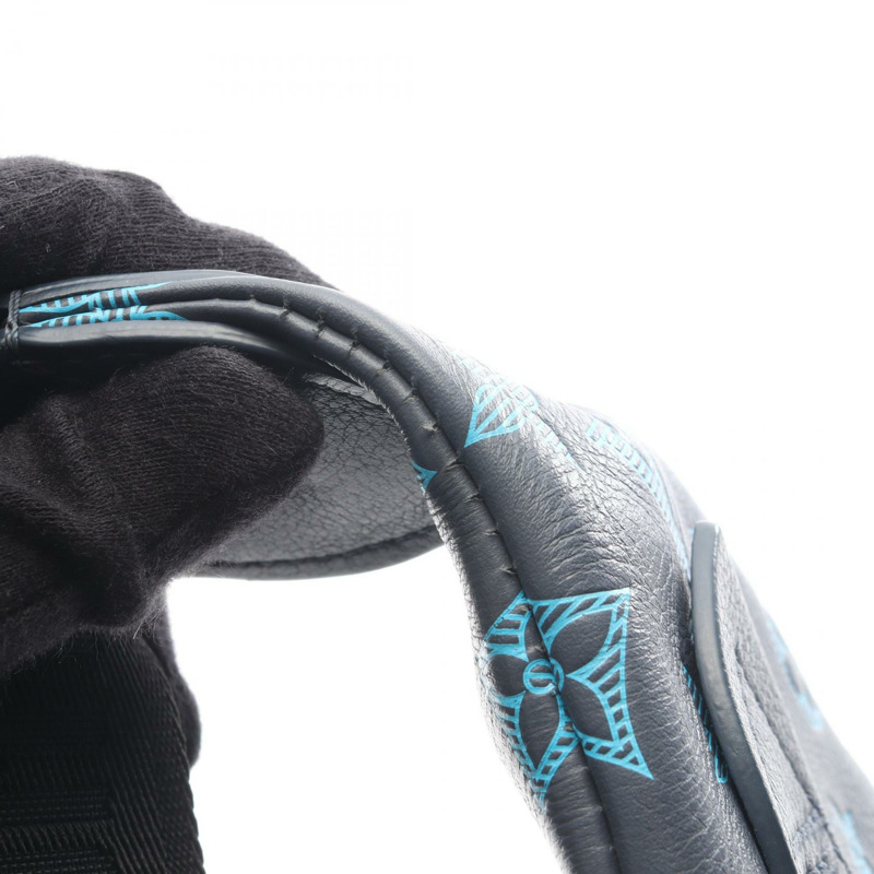 路易威登 Duo Sling 腰包 M46562 Monogram Shadow 灰色皮革-8