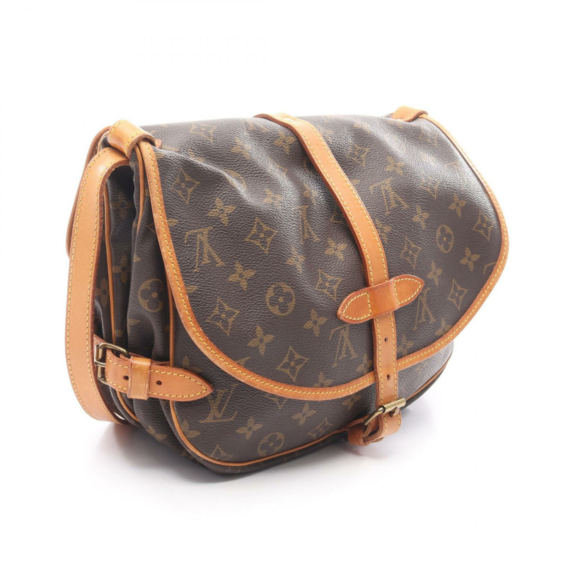 路易威登 Saumur 30 肩斜背包 M42256 Monogram 棕色皮革-1