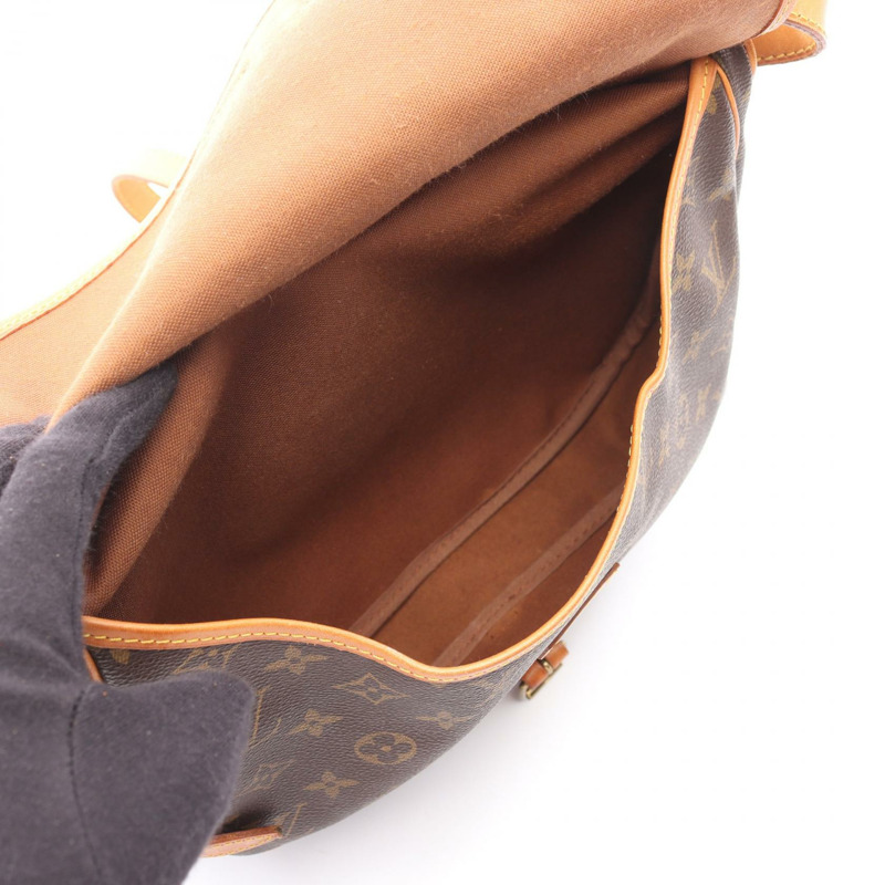 路易威登 Saumur 30 肩斜背包 M42256 Monogram 棕色皮革-2