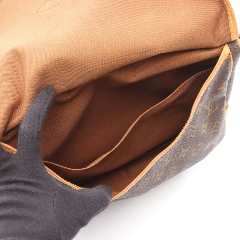 路易威登 Saumur 30 肩斜背包 M42256 Monogram 棕色皮革-3