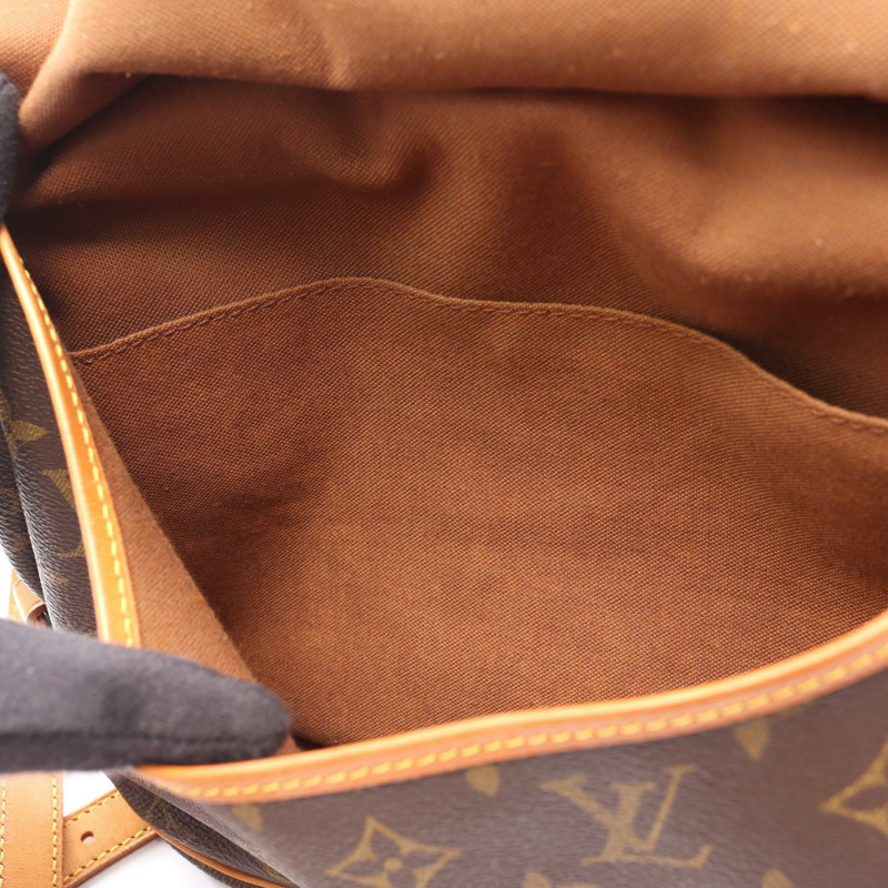 路易威登 Saumur 30 肩斜背包 M42256 Monogram 棕色皮革-6