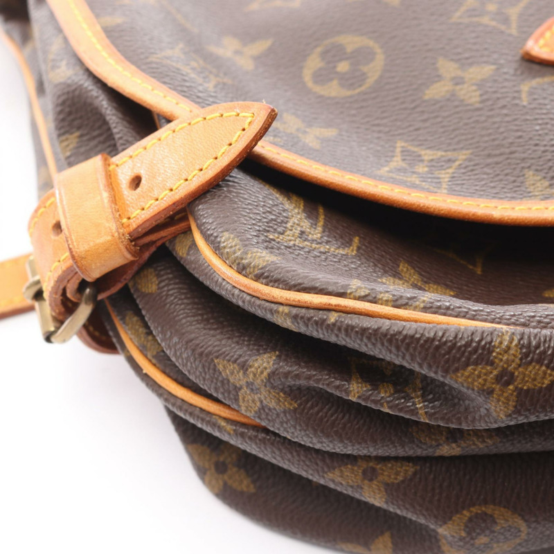 路易威登 Saumur 30 肩斜背包 M42256 Monogram 棕色皮革-8