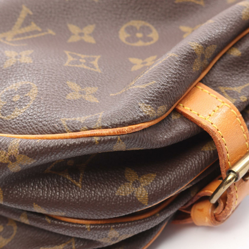 路易威登 Saumur 30 肩斜背包 M42256 Monogram 棕色皮革-9