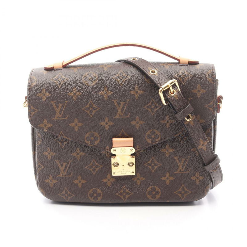 路易威登 Pochette Metis MM 斜背包 M44875 Monogram 棕色皮革-0
