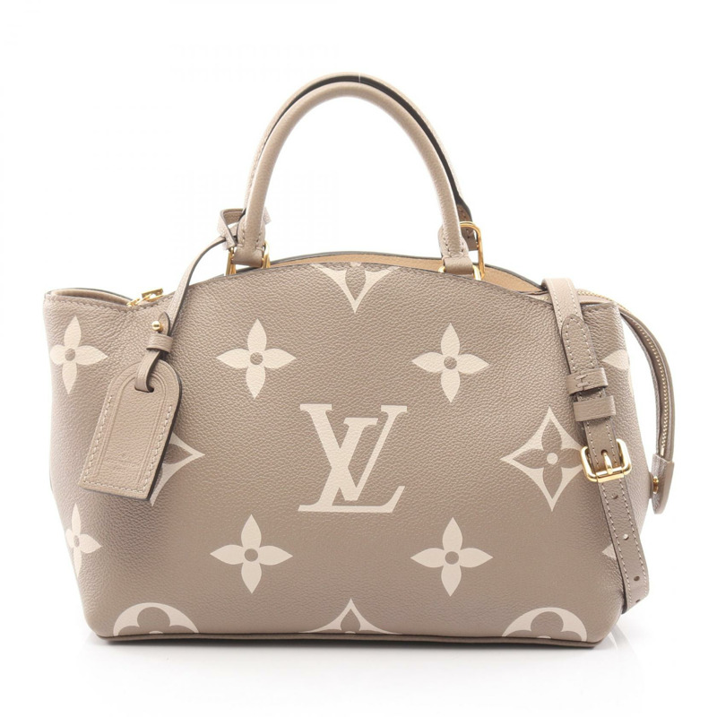 LOUIS VUITTON Petit Palais PM 斜背包手提包 M58914 Monogram empreinte 二手-0