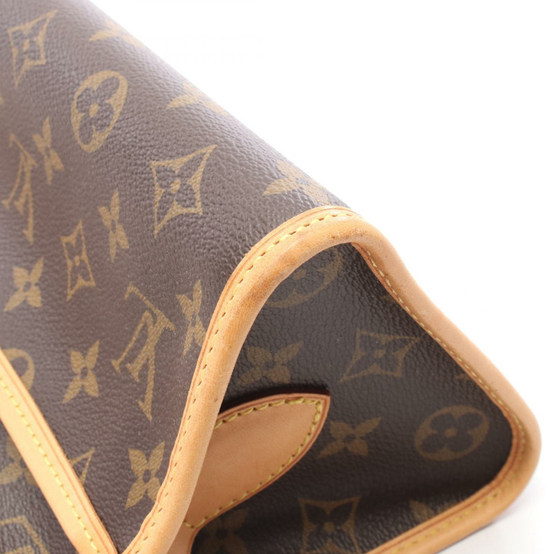 路易威登 Popincourt 長肩包 M40008 Monogram 帆布皮革棕色-6