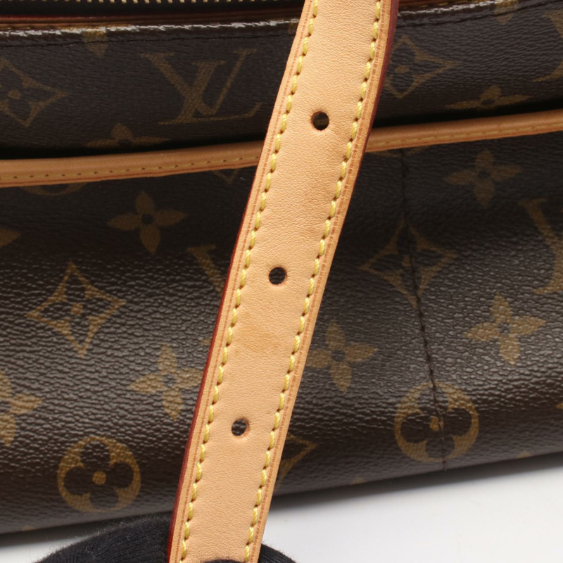 路易威登 Popincourt 長肩包 M40008 Monogram 帆布皮革棕色-10