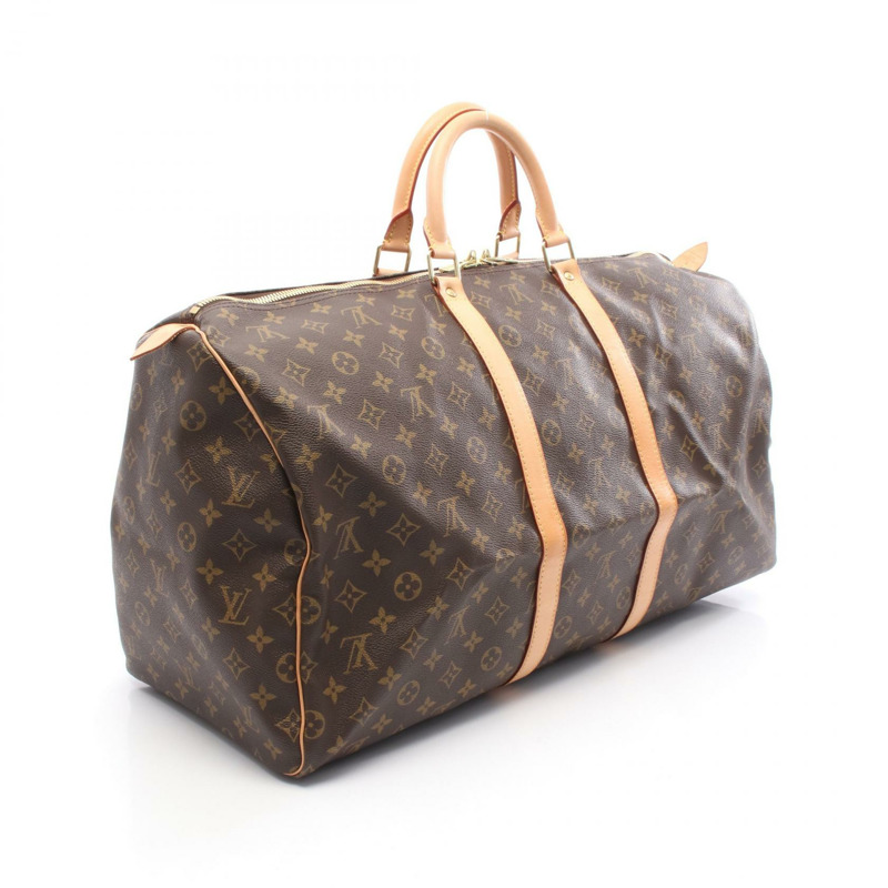 路易威登 Keepall 55 手提旅行包 M41424 Monogram 皮革 棕色 二手 LV-1