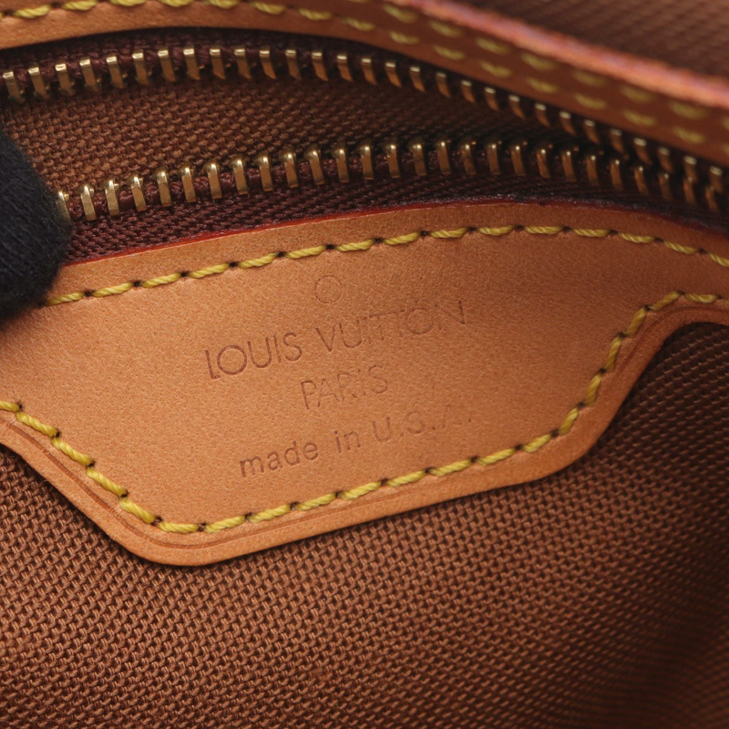 路易威登迷你環形手提包 M51147 Monogram 皮革棕色二手女士-3