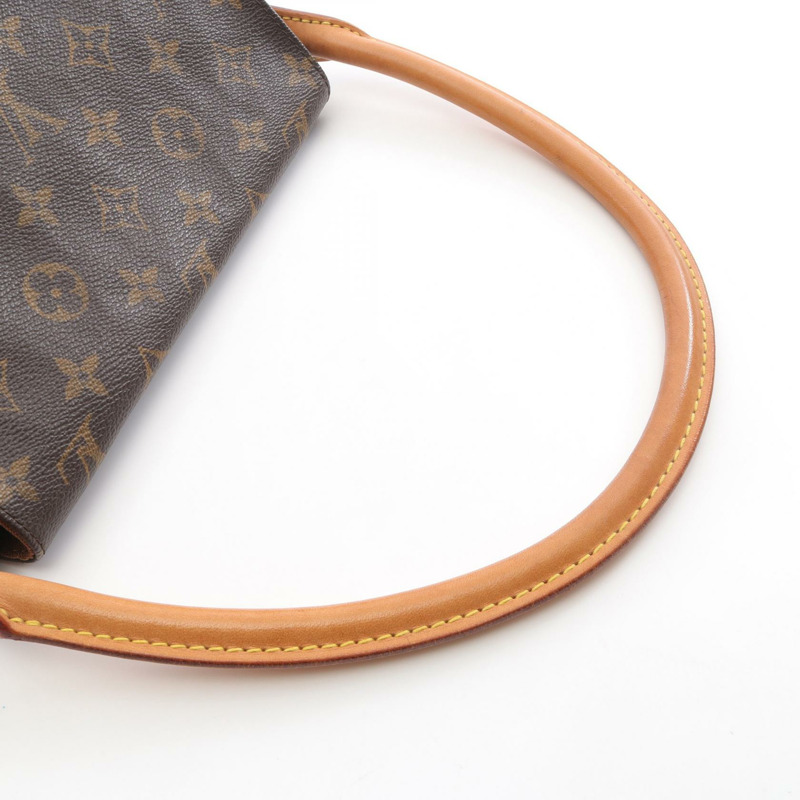 路易威登迷你環形手提包 M51147 Monogram 皮革棕色二手女士-5