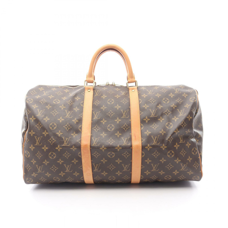 路易威登 Keepall 50 旅行手提包 M41426 Monogram 皮革 棕色 二手 LV-0