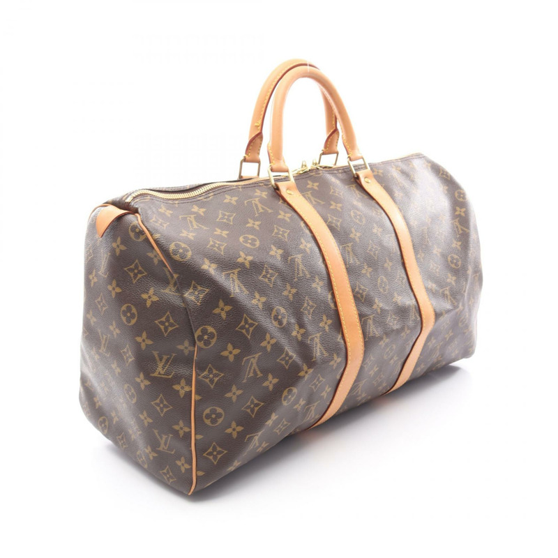 路易威登 Keepall 50 旅行手提包 M41426 Monogram 皮革 棕色 二手 LV-1