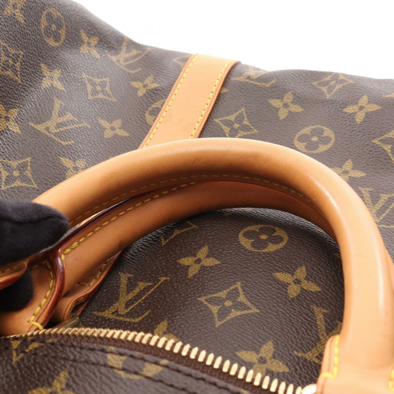路易威登 Keepall 50 旅行手提包 M41426 Monogram 皮革 棕色 二手 LV-13