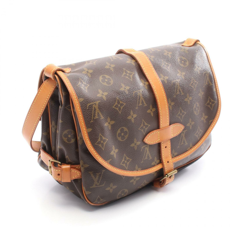 路易威登 Saumur 30 肩挎包 M42256 Monogram 皮革 棕色 LV-1