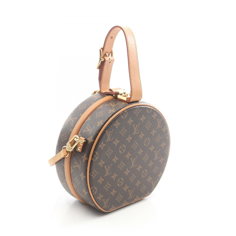 路易威登 Petit Boit 帽子斜背包 M43514 Monogram 皮革 棕色-1