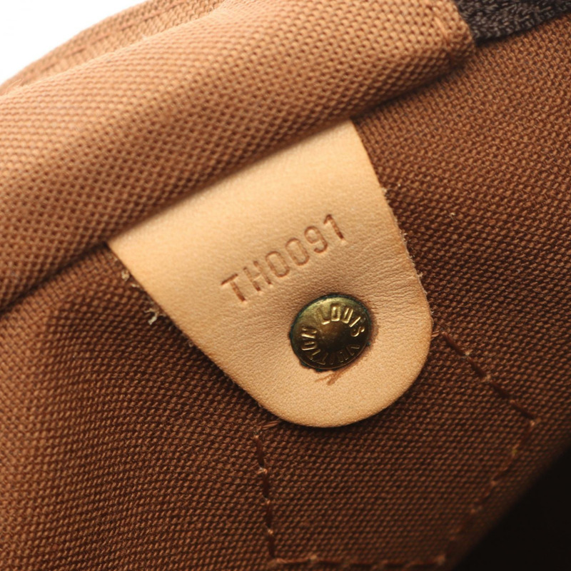 路易威登 Speedy 30 旅行手提包 M41526 Monogram 皮革 棕色 二手 女士-4