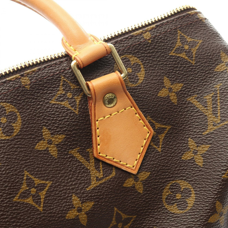 路易威登 Speedy 30 旅行手提包 M41526 Monogram 皮革 棕色 二手 女士-8