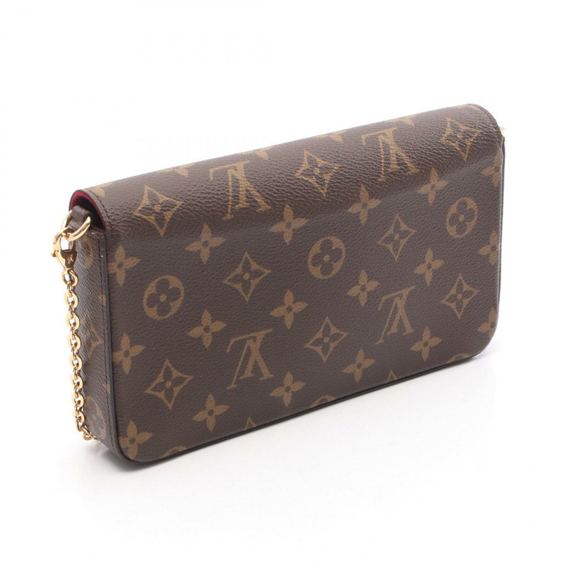路易威登 Pochette Felicie 鏈條肩包 M81896 Monogram 棕色-1
