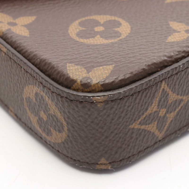 路易威登 Pochette Felicie 鏈條肩包 M81896 Monogram 棕色-5