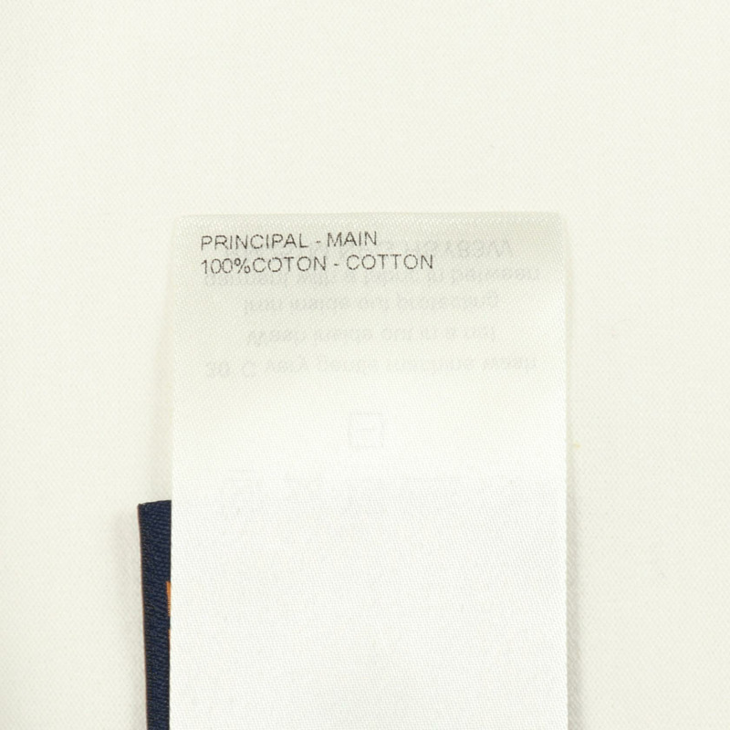 路易威登圖案T卹 #XS RM251M NPG HSY83W 純棉 白色 海軍藍 二手 男款-3