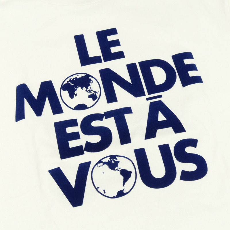 路易威登圖案T卹 #XS RM251M NPG HSY83W 純棉 白色 海軍藍 二手 男款-5