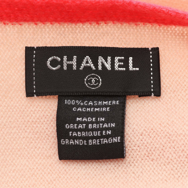 香奈兒 COCO Mark 披肩圍巾 粉紅 二手 女士 CC-1