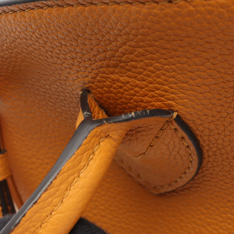 路易威登 Mira PM 斜背包 M55026 Taurillon 皮革 藏紅花色 二手 LV-6