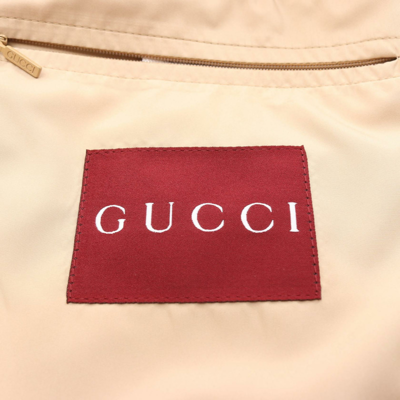GUCCI GG印花連帽外套 其他外套 聚酯纖維 米色 黃色 二手 男款-2