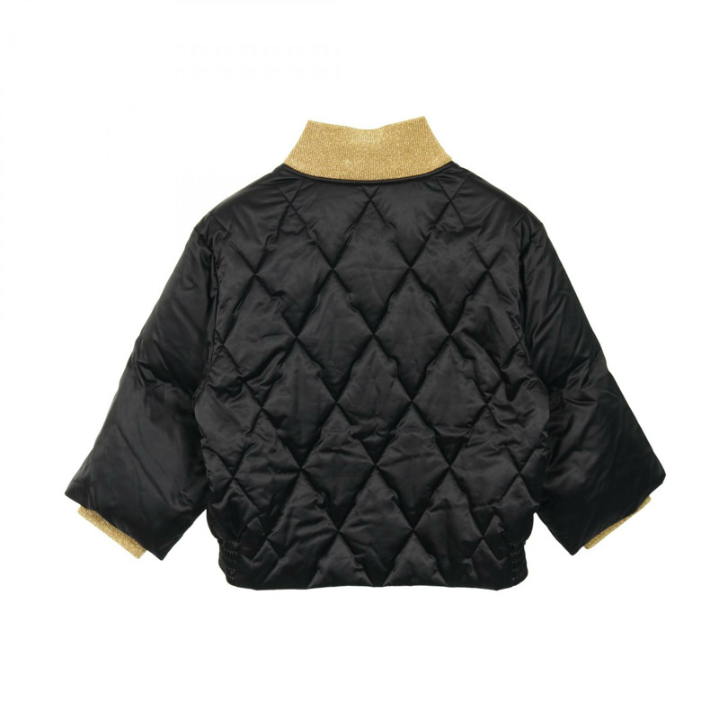 香奈兒菱格紋羽絨外套 P57120V43068 尼龍黑色金色二手女款-1