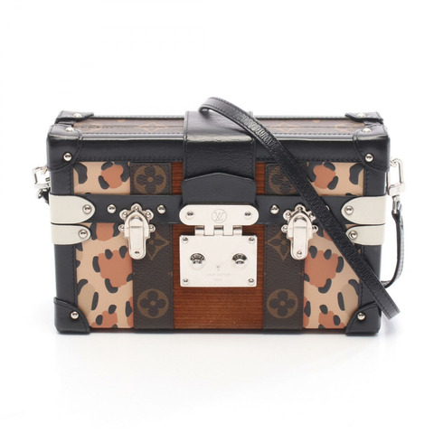 路易威登 Petit Malle 單肩斜背包 Monogram 皮革燈芯絨二手