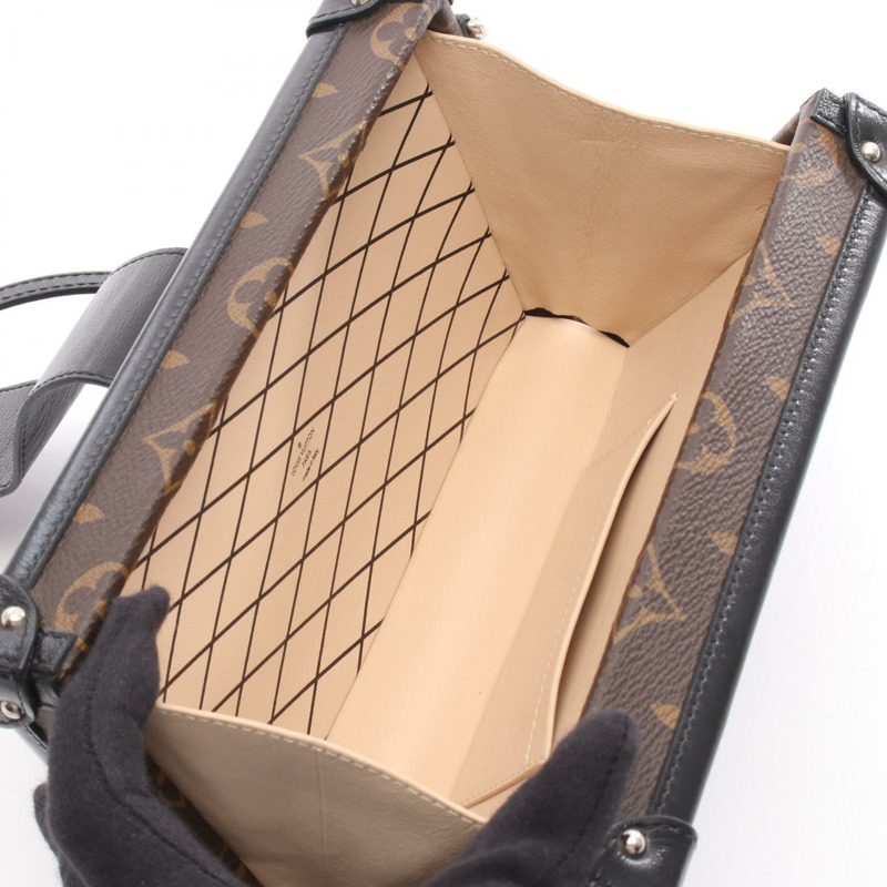 路易威登 Petit Malle 單肩斜背包 Monogram 皮革燈芯絨二手-2