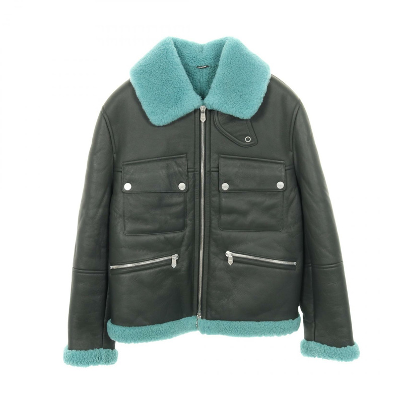 愛馬仕 Serie 扣環 其他外套 羊毛灰藍色 二手男士-0