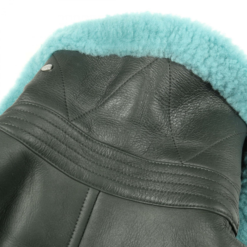 愛馬仕 Serie 扣環 其他外套 羊毛灰藍色 二手男士-7