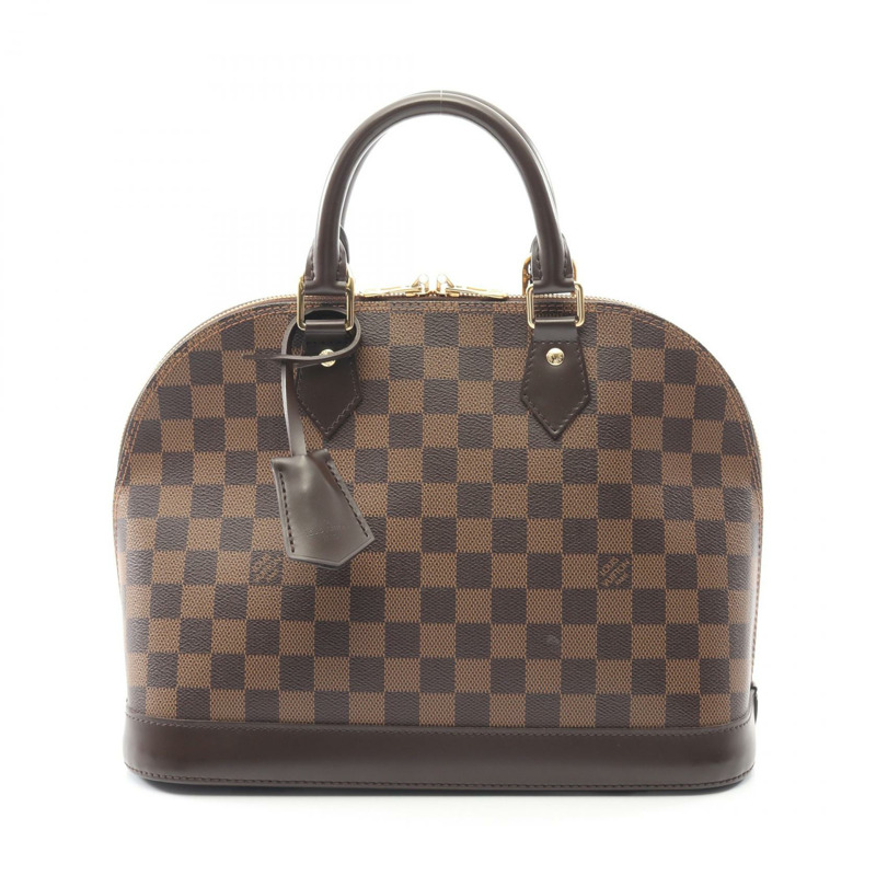 路易威登 Alma PM 手提包 N53151 Damier 皮革 Ebene 二手女士 LV-0