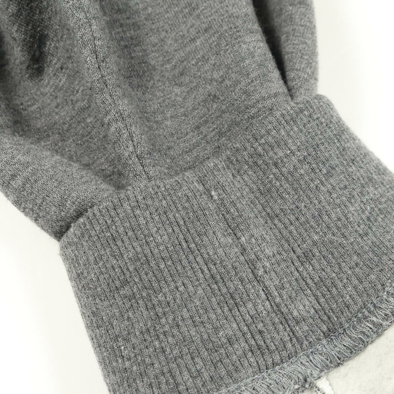 愛馬仕男士連帽衫，L碼，套頭棉羊絨混紡，灰色，二手。-4