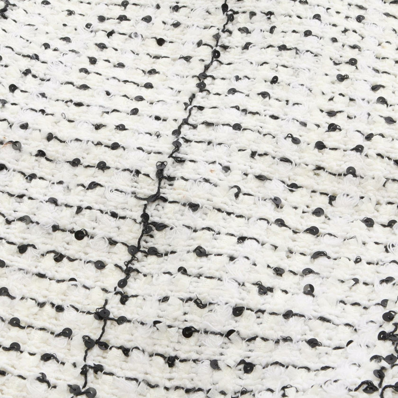 香奈兒 無色外套 P25414 W03520 尼龍絲聚酯纖維/棉 白色 黑色 二手 女士-8