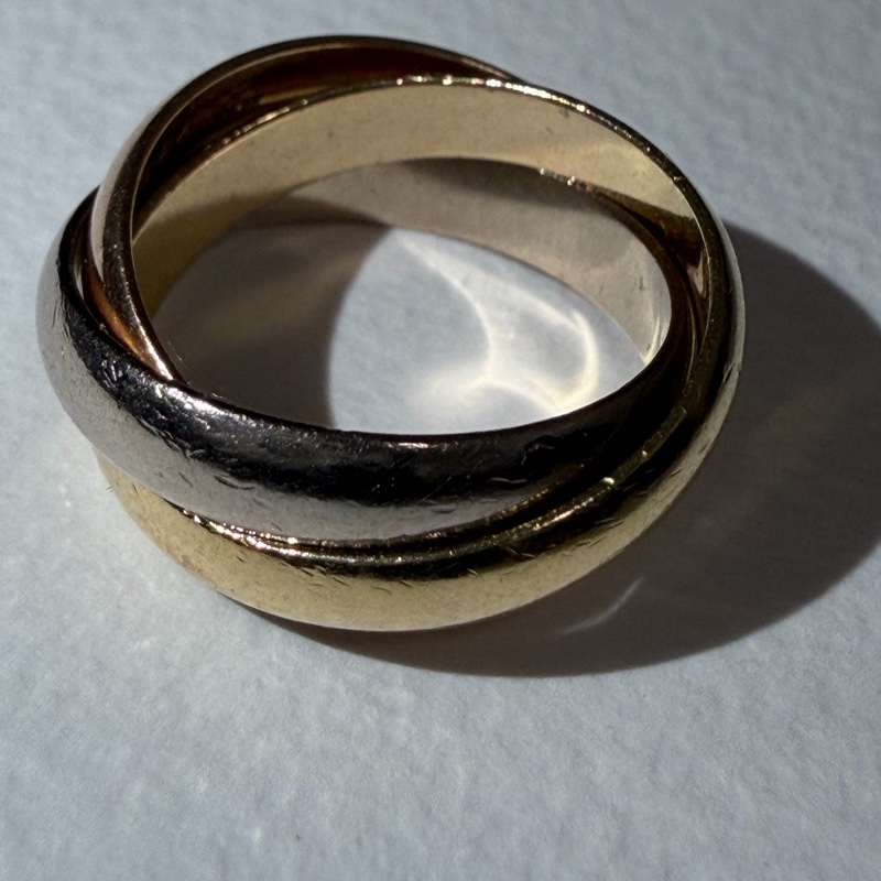 Cartier Trinity Classic 18K 卡地亞 三環戒指-1