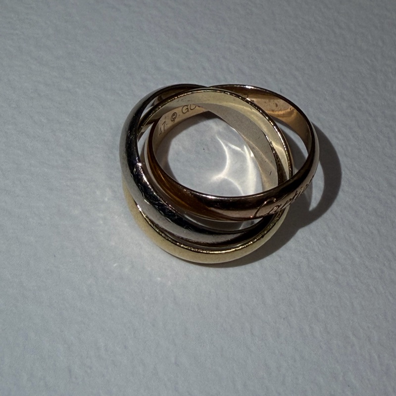 Cartier Trinity Classic 18K 卡地亞 三環戒指-2