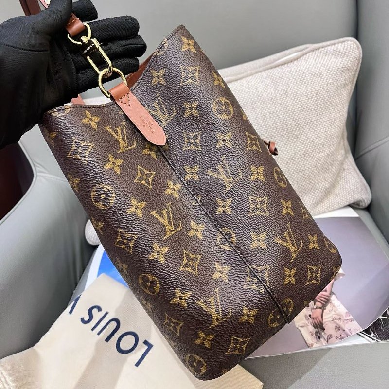 近新品 路易威登/Louis Vuitton 老花焦糖noe水桶包 芯片款-2