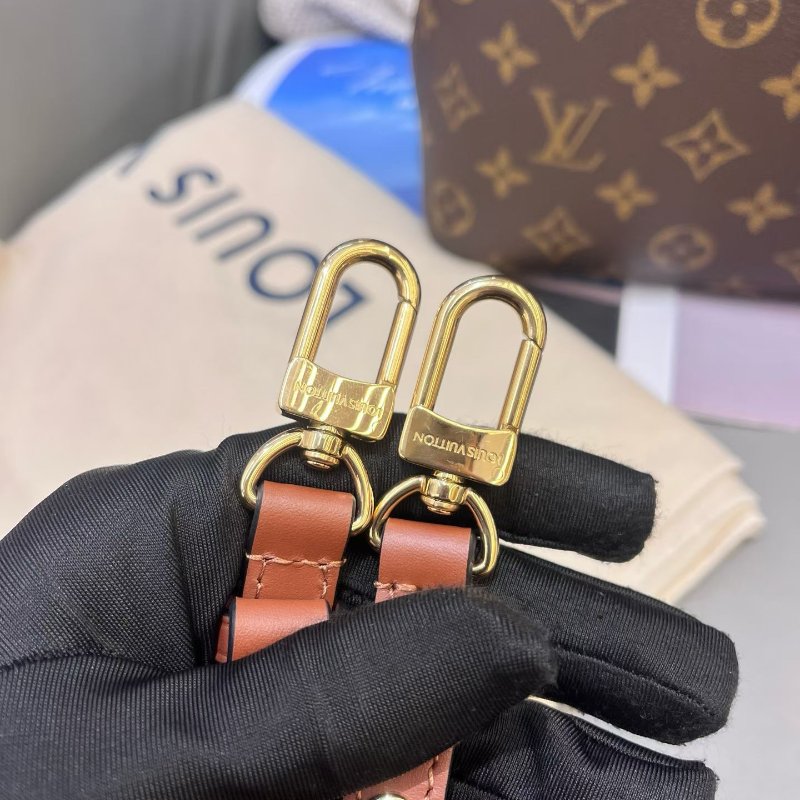 近新品 路易威登/Louis Vuitton 老花焦糖noe水桶包 芯片款-9