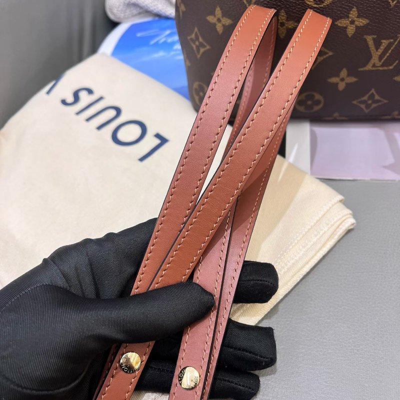 近新品 路易威登/Louis Vuitton 老花焦糖noe水桶包 芯片款-10
