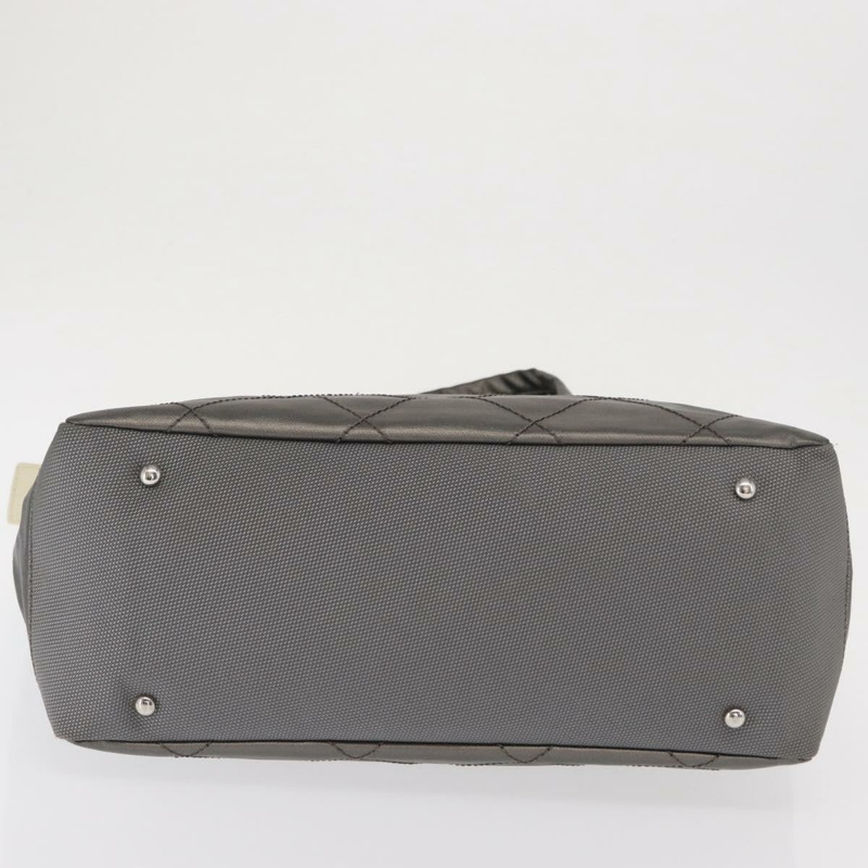 【日本直送】香奈兒巴黎比亞里茨GM托特包 尼龍 銀色 CC Auth BA10114-4